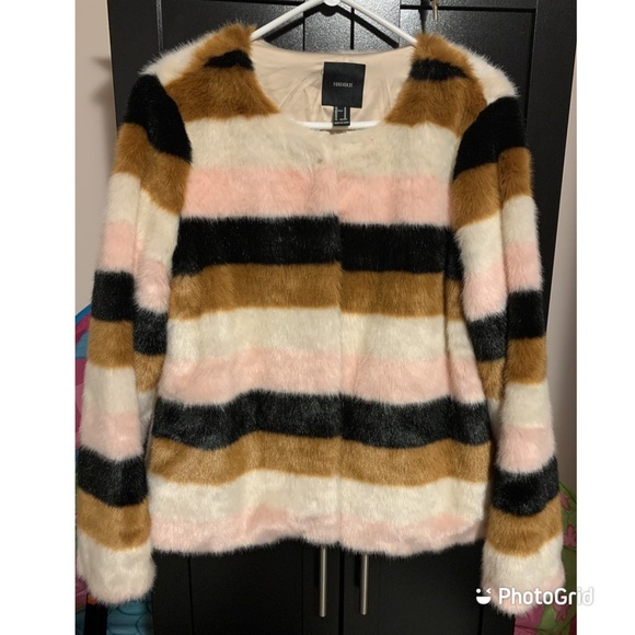 Forever 21 colour block wool jacket - Picture 1 of 4